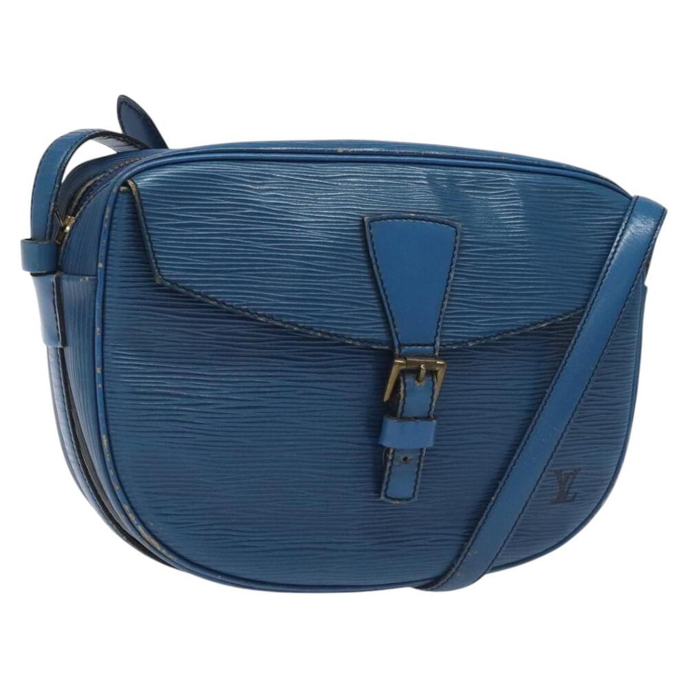 LOUIS VUITTON Epi June Feuille Shoulder Bag Blue M52155